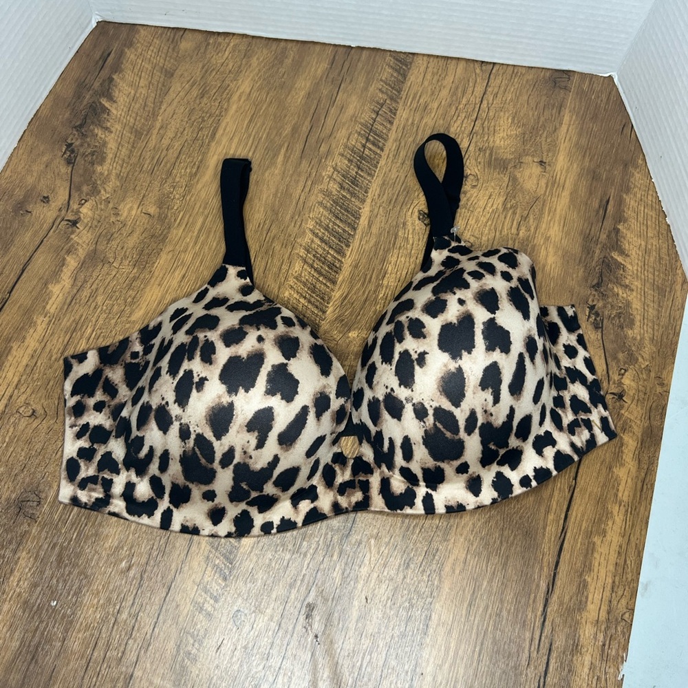 Victoria's Secret Animal Print Bra - Black and Brown